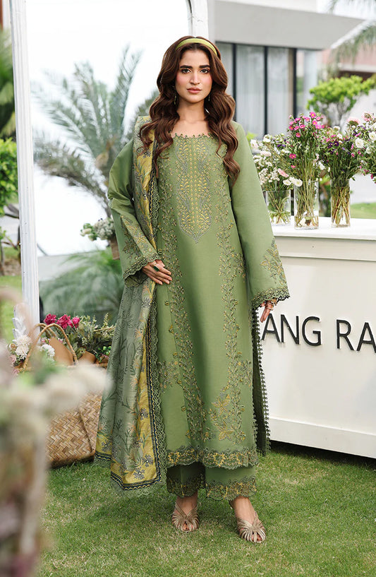 Florence by Rang Rasiya Embroidered Lawn Unstitched 3 Piece Suit - Bahar - RR26RNC - Green - Summer Collection