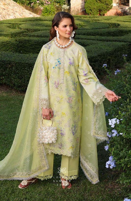 Florence by Rang Rasiya Embroidered Lawn Unstitched 3 Piece Suit - MISHA - RR26FL - Yellow - Summer Collection