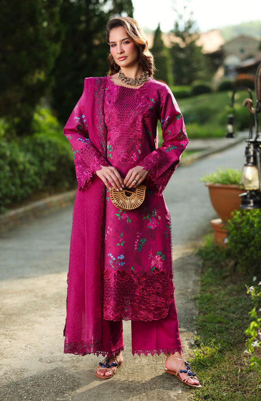 Florence by Rang Rasiya Embroidered Lawn Unstitched 3 Piece Suit - MAHRA - RR26FL - Pink - Summer Collection