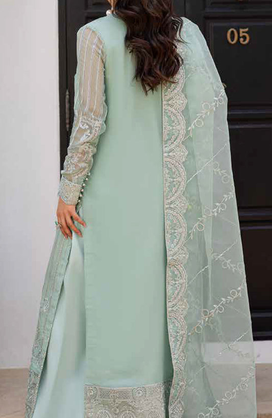 Freesia Noir Embroidered Chiffon Unstitched 3 Piece Suit - FS-50092 Melati - MNM25FNO - Green - Festive Collection
