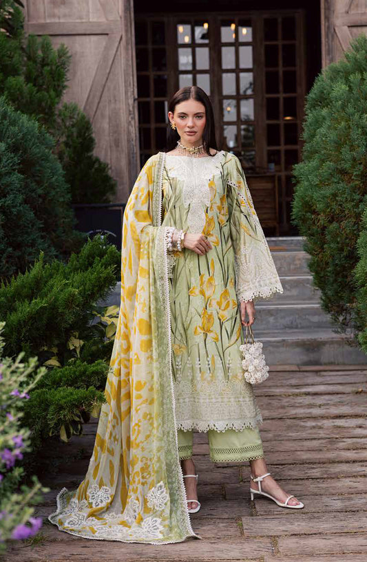 Gardenia by Nureh Embroidered Lawn Unstitched 3 Piece Suit - NSG-212 - NL26GR - Green - Summer Collection