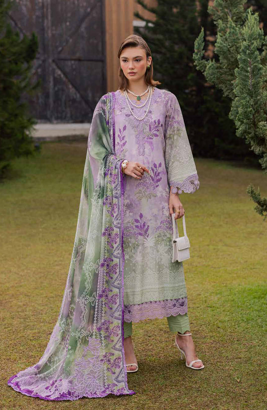 Gardenia by Nureh Embroidered Lawn Unstitched 3 Piece Suit - NSG-211 - NL26GR - Purple - Summer Collection