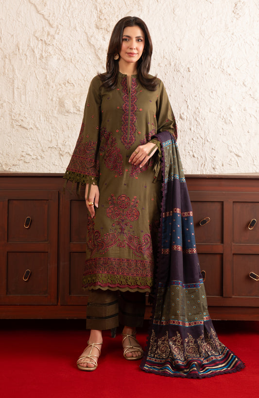 Gulmohar by Johra Embroidered Lawn Unstitched 3 Piece Suit - JS-168 - JH26GLM - Green - Summer Collection