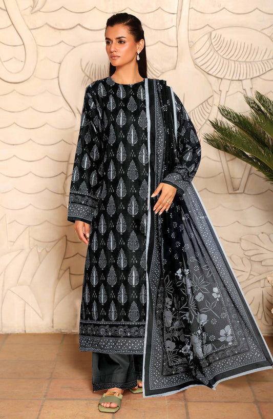 Gulpari by Johra Printed Lawn Unstitched 3 Piece Suit - JH-1267 - JH25GULP - Black - Casual Collection