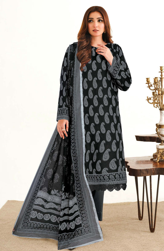 Gulpari by Johra Printed Lawn Unstitched 3 Piece Suit - JH-1260 - JH25GULP - Black - Casual Collection