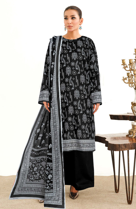 Gulpari by Johra Printed Lawn Unstitched 3 Piece Suit - JH-1259 - JH25GULP - Black - Casual Collection
