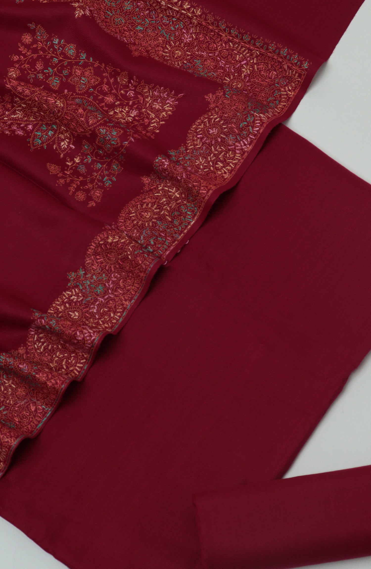 Gulposh by Amna Khadija Pashmina Unstitched 3 Piece Suit - D-05 - AM26GPM - Red - Winter Collection