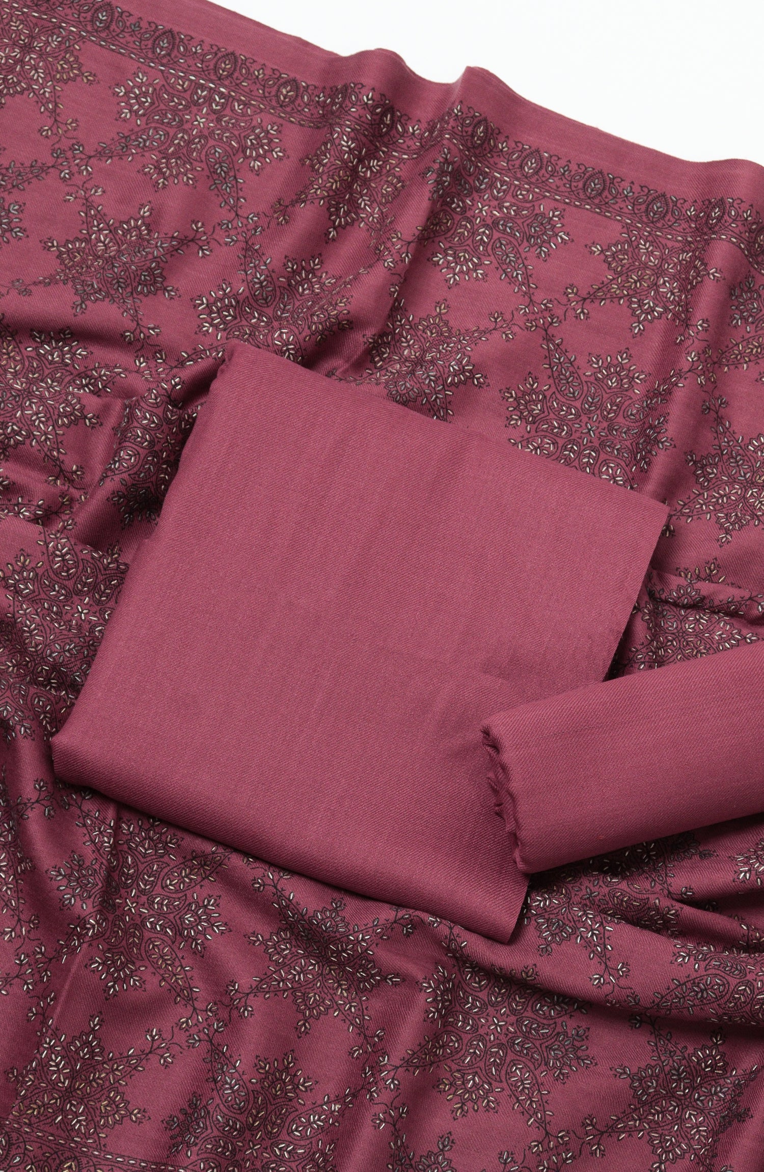 Gulposh by Amna Khadija Pashmina Unstitched 3 Piece Suit - D-09 - AM26GPM - Pink - Winter Collection