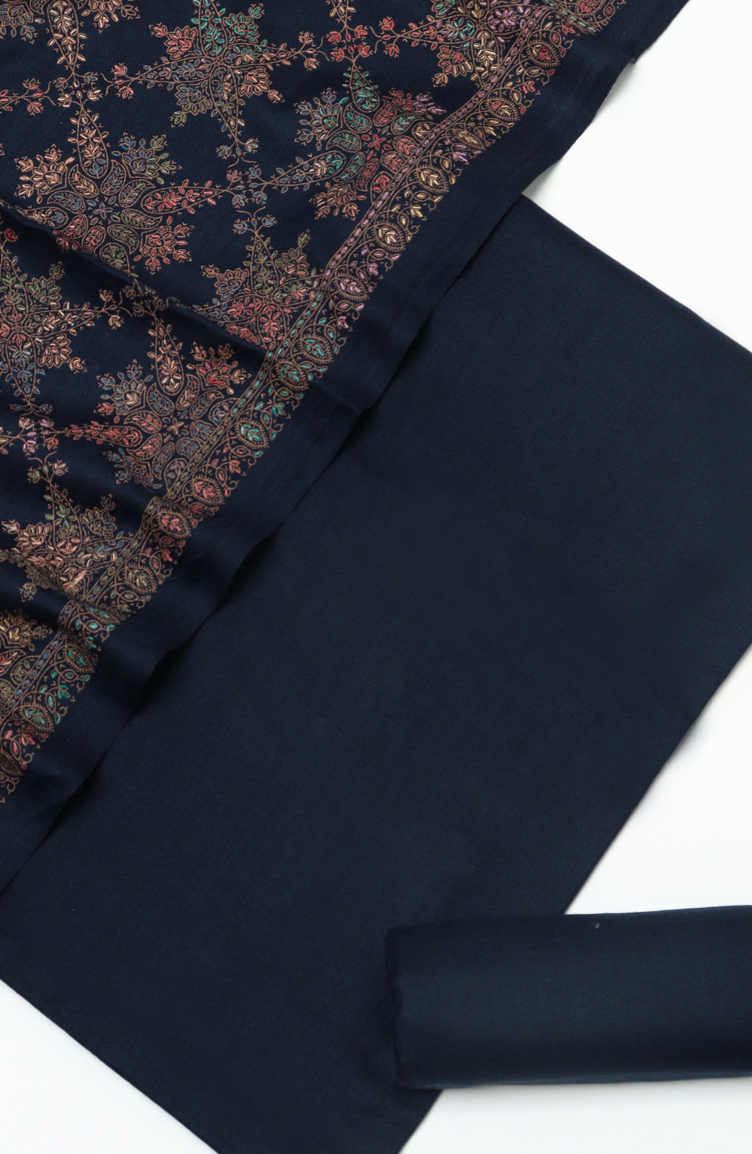 Gulposh by Amna Khadija Pashmina Unstitched 3 Piece Suit - D-10 - AM26GPM - Blue - Winter Collection