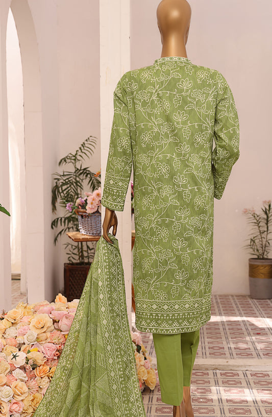 Asasa by HZ Textile Digital Printed and Embroidered Lawn Unstitched 3 Piece Suit - HZ25ASL2 - AEL-309 - Green - Lawn Collection