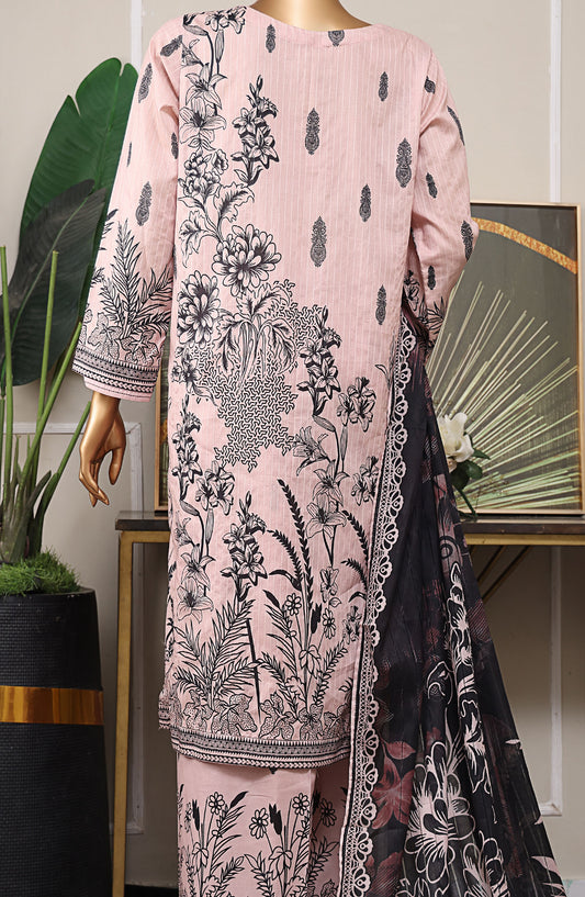 Nayab by HZ Textile Digital Printed Lawn Unstitched 3 Piece Suit - HZ25NYB2 - NPD-01 - Pink - Summer Collection