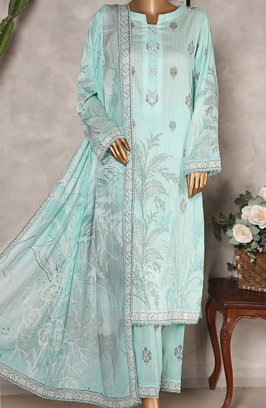 Nayab by HZ Textile Digital Printed Lawn Unstitched 3 Piece Suit - HZ25NYB2 - NPD-07 - Blue - Summer Collection