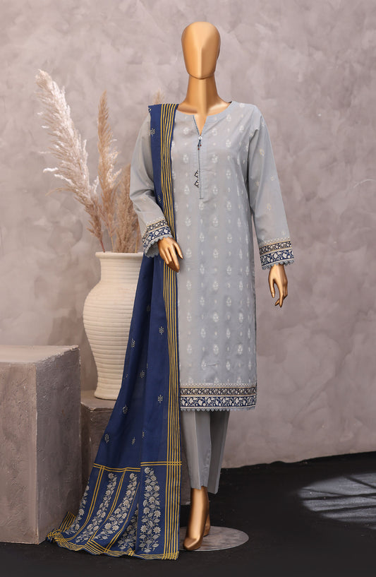 HZ Exclusive Printed Lawn Unstitched 3 Piece Suit - D-06 - HZ26PXL - Blue - Summer Collection