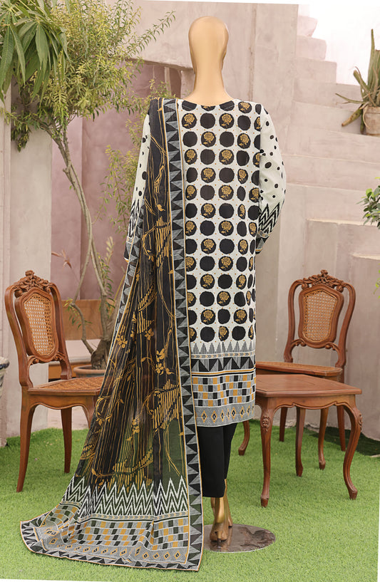 HZ Textile Magic Digital Printed Lawn Unstitched 3 Piece Suit - MPC-587 - HZ25MGP - Black - Summer Collection