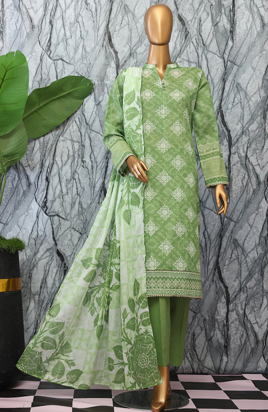 HZ Textile Magic Digital Printed Lawn Unstitched 3 Piece Suit - D-2 MPC-585 - HZ25V2MGP - Green - Summer Collection