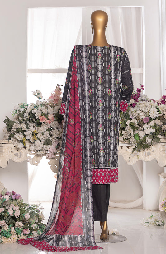 HZ Textile Magic Printed Lawn Unstitched 3 Piece Suit - MPC-579 - HZ25MGPV3 - Black - Summer Collection