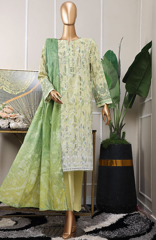 HZ Textile Chikankari Lawn Unstitched 3 Piece Suit - PCP-534 - HZ25PCPUL - Yellow - Summer Collection