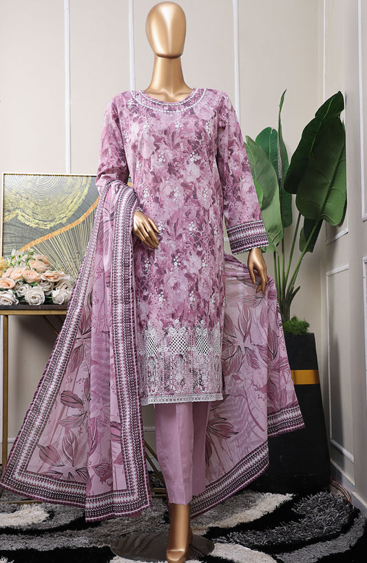 HZ Textile Chikankari Lawn Unstitched 3 Piece Suit - PCP-535 - HZ25PCPUL - Purple - Summer Collection