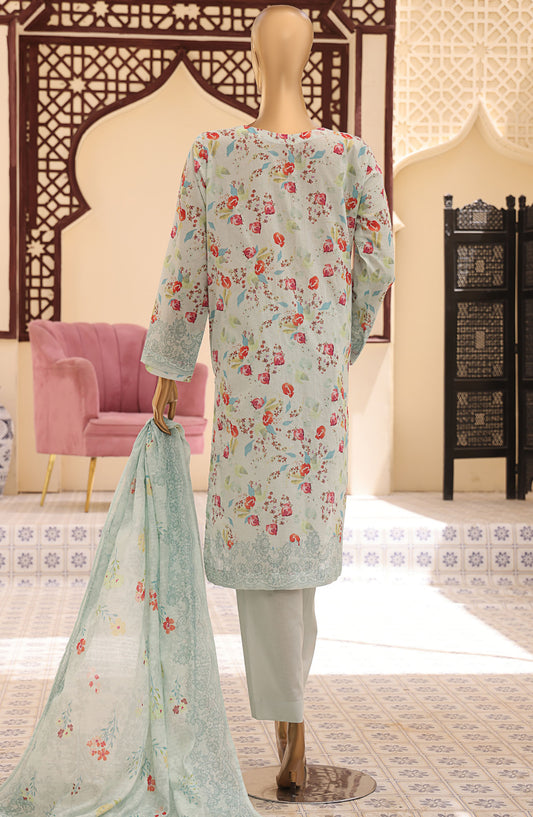 Mehak by HZ Textile Embroidered Lawn Unstitched 3 Piece Suit - MEC-508 - HZ25MehakV2 - Grey - Summer Collection