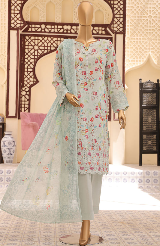 Mehak by HZ Textile Embroidered Lawn Unstitched 3 Piece Suit - MEC-508 - HZ25MehakV2 - Grey - Summer Collection