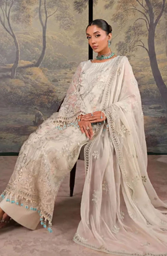 Lamisah Zebaish Luxury Chiffon Collection - Design -05 Honey Dew