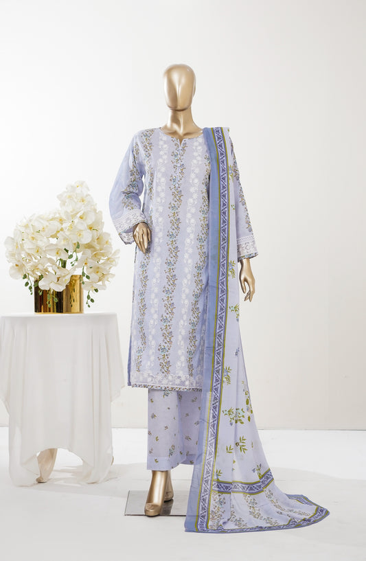 Imagination Printkari by Amna Khadija Embroidered Lawn Stitched 3 Piece Suit - AKIP-04 - AM26GINA - Blue - Summer Collection