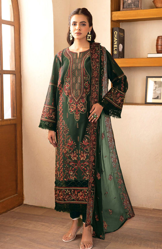 Irsa by Johra Embroidered Lawn Unstitched 3 Piece Suit - JH-760 - JH25IRS - Green - Summer Collection