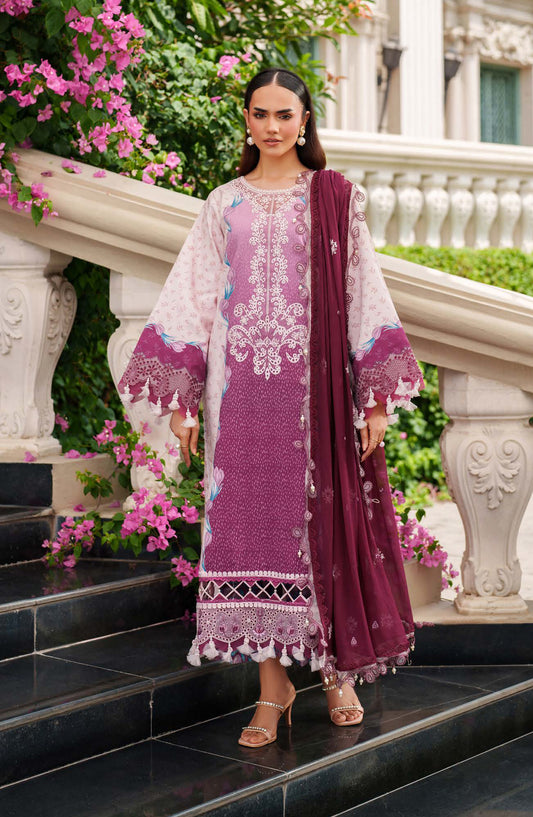 Ivy Bloom by Parishay Embroidered Viscose Unstitched 3 Piece Suit - IVY-14 - PS25VBL - Purple - Winter Collection