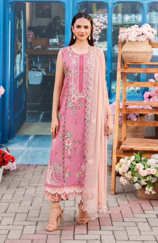 Ivy Bloom by Parishay Embroidered Viscose Unstitched 3 Piece Suit - IVY-05 - PS25VBL - Pink - Winter Collection