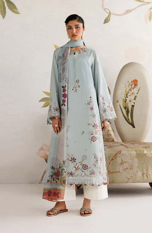 Iznik Exclusive Embroidered Lawn Unstitched 3 Piece Suit - UE-679 - IZN26XCL - Blue - Summer Collection