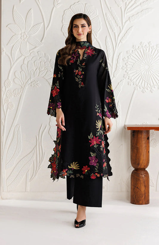 Iznik Exclusive Embroidered Lawn Unstitched 3 Piece Suit - UE-681 - IZN26XCL - Black - Summer Collection