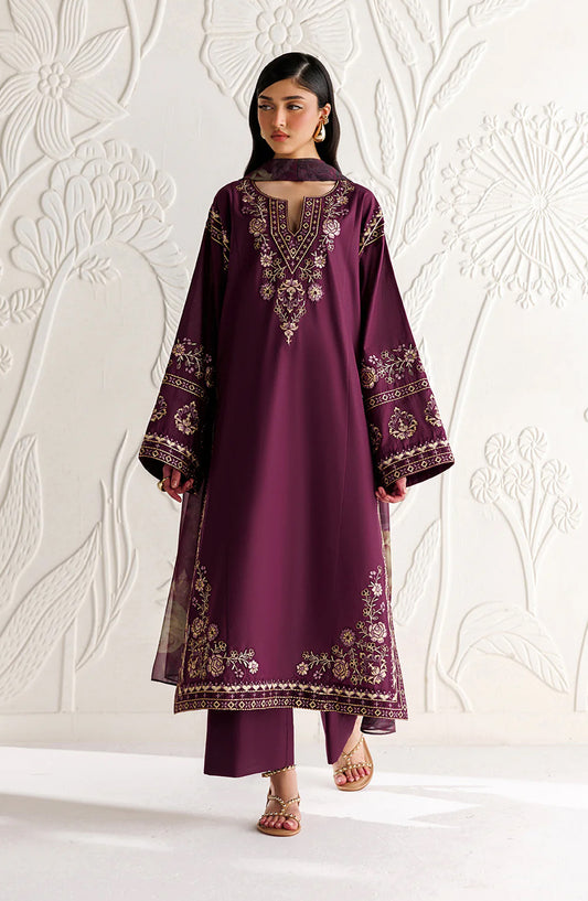 Iznik Exclusive Embroidered Lawn Unstitched 3 Piece Suit - UE-691 - IZN26XCL - Purple - Summer Collection