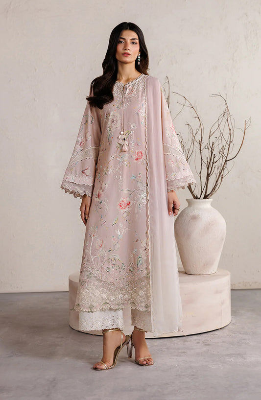 Iznik Festive Embroidered Lawn Unstitched 3 Piece Suit - IBE-12 - IZN26FSL - Pink - Summer Collection