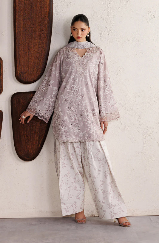 Iznik Festive Embroidered Lawn Unstitched 3 Piece Suit - IBE-07 - IZN26FSL - Purple - Summer Collection