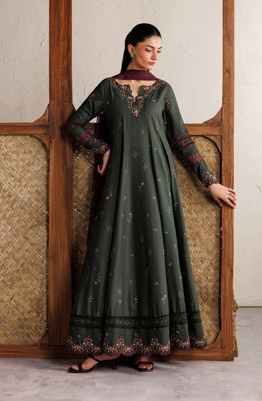 Iznik Festive Embroidered Lawn Unstitched 3 Piece Suit - IBE-03 - IZN26FSL - Green - Summer Collection