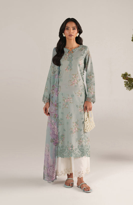 Iznik Embroidered Lawn Unstitched 3 Piece Suit - SS-12 - IZN26SP - Blue - Spring Summer Collection