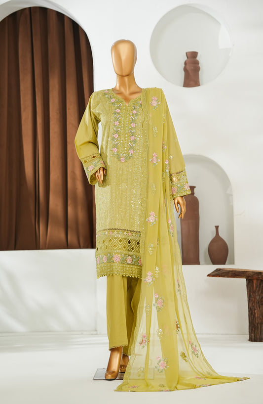 Jhoomar by Amna Khadija Embroidered Lawn Stitched 3 Piece Suit - JSLF-05 - AM26JSLF - Dhani - Festive Collection