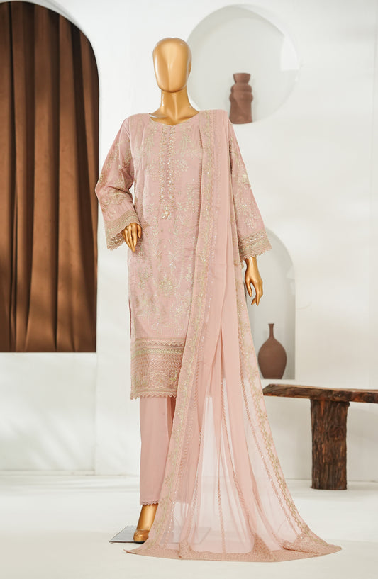 Jhoomar by Amna Khadija Embroidered Lawn Stitched 3 Piece Suit - JSLF-10 - AM26JSLF - Pink - Festive Collection