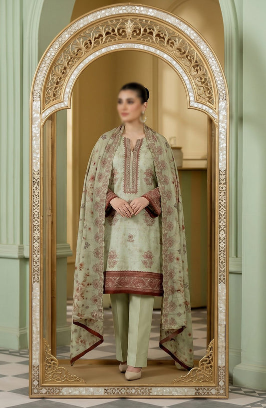 Kayseria by Al Karim Embroidered Lawn Unstitched 3 Piece Suit - D-01 - AK26KYS - Green - Summer Collection