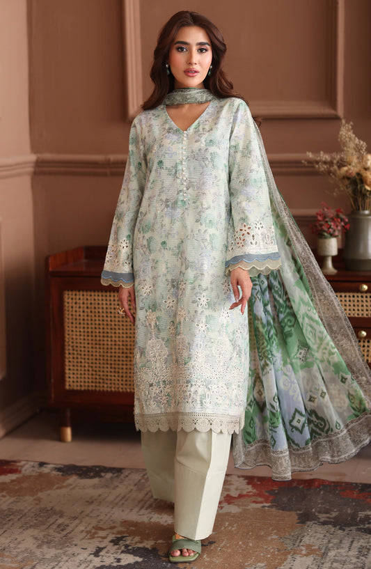 Keyaan by Johra Embroidered Lawn Unstitched 3 Piece Suit - JH-1028 - JH26KY - Green - Summer Collection