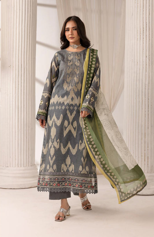Khoobsurat by Al Karim Embroidered Lawn Unstitched 3 Piece Suit - MP-1205 - AK26KHB - Blue - Summer Collection