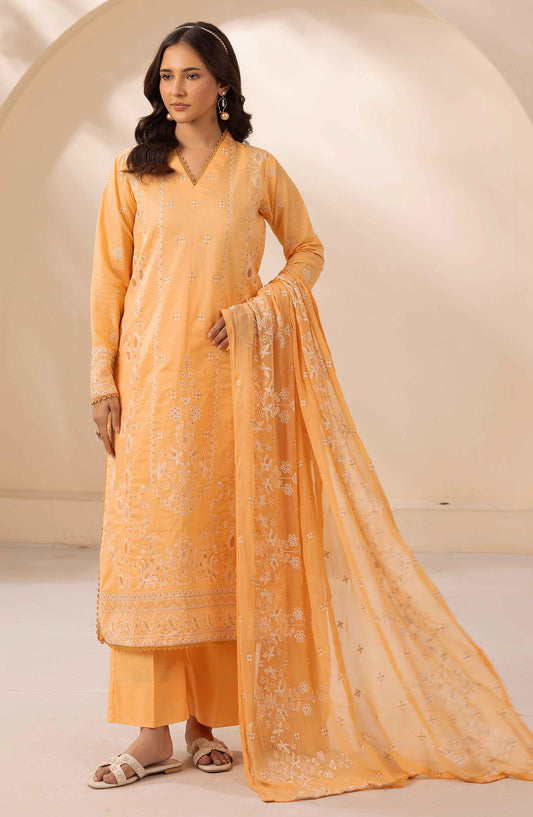 Khoobsurat by Al Karim Embroidered Lawn Unstitched 3 Piece Suit - LS-604 - AK26LW - Yellow - Summer Collection