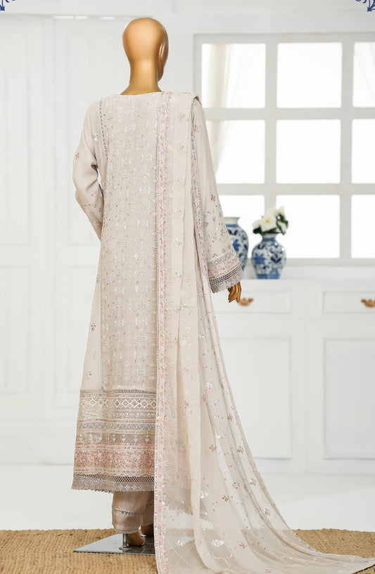 Khwabeeda by Maria Fabrics Embroidered Chiffon Stitched 3 Piece Suit - Zareenah - MRF25KH - Light Purple - Formals Collection