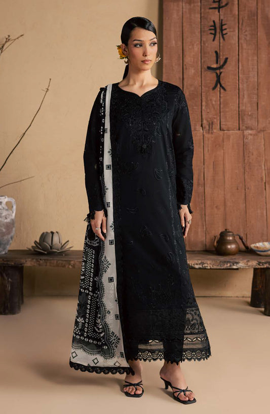 Koyal by Nureh Embroidered Lawn Unstitched 3 Piece Suit - NE-269 - NL26KOB - Black - Summer Collection
