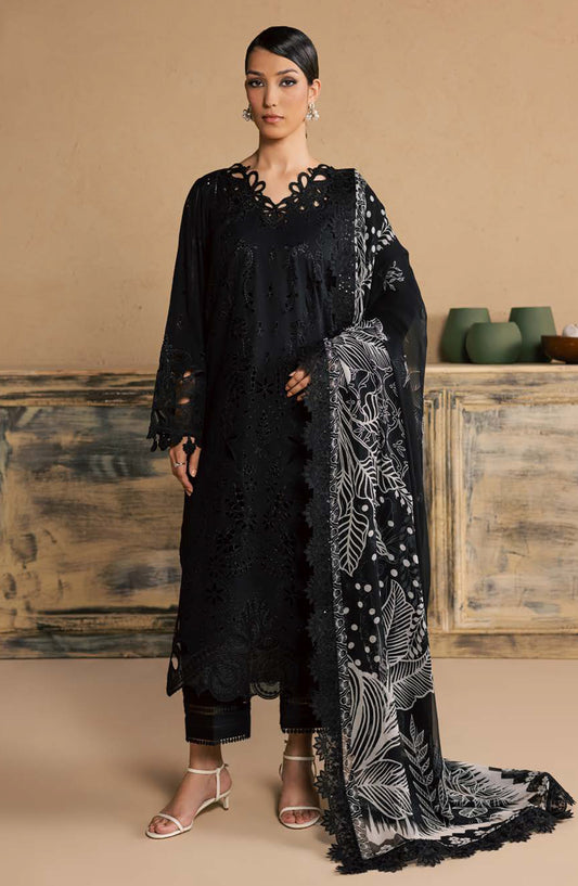Koyal by Nureh Embroidered Lawn Unstitched 3 Piece Suit - NE-266 - NL26KOB - Black - Summer Collection