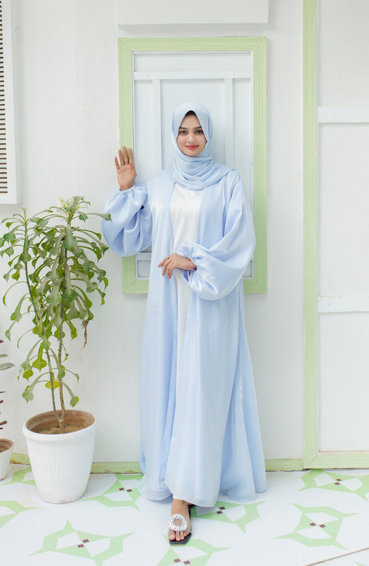 La Khilaba Festive Wear Printed Premium Finest Organza with High-Quality Satin Lining - Stardust Luxury Abaya - LKH25FSW - Abaya Collection