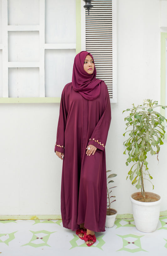 La Khilaba Festive Wear Embroidered Korean Nida - Desert Embellish Abaya - LKH25FSW - Abaya Collection