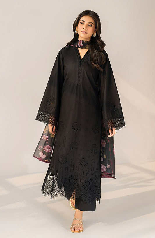 Layana by Xenia Embroidered Lawn Unstitched 3 Piece Suit - D-10 SAPHIE - XF26LY - Black - Summer Collection