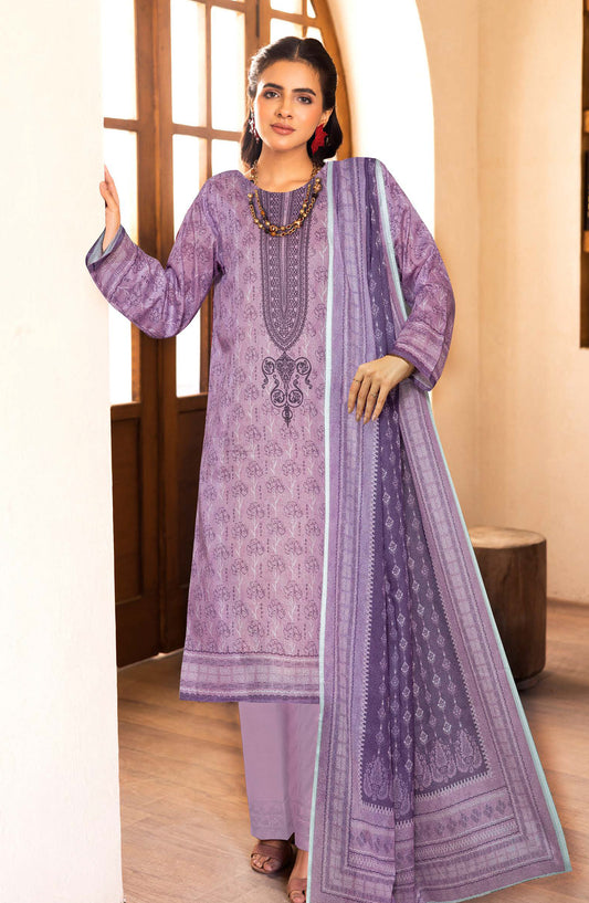 Limra by Johra Printed Lawn Unstitched 3 Piece Suit - JW-1415 - JH25LIMR - Purple - Casual Collection