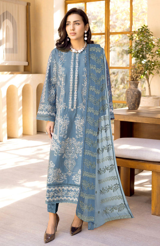 Maheer by Johra Embroidered Lawn Unstitched 3 Piece Suit - JH-758 - JH25MHR - Blue - Summer Collection